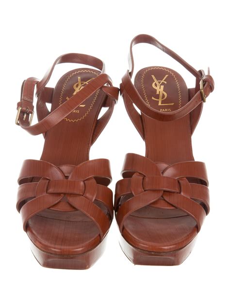 ysl tribute sandals 75 tan|saint laurent tribute platform sandals.